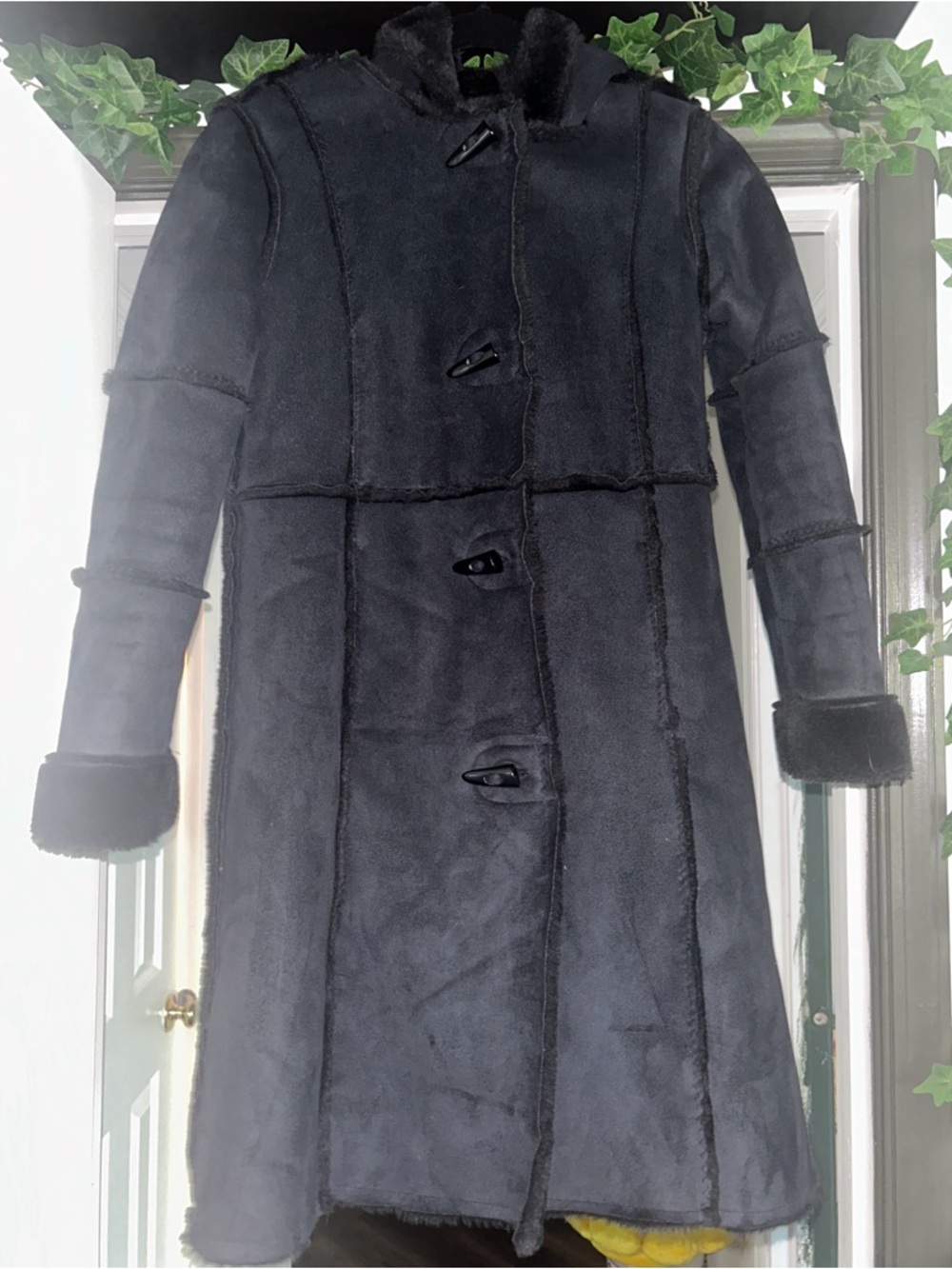 Copper Key Black Faux Shearling Coat